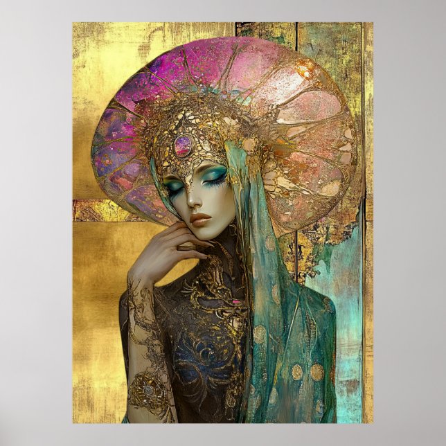 *~* FD2 Ornate Nouveau Fantasy Ethereal Woman  13 Poster (Front)