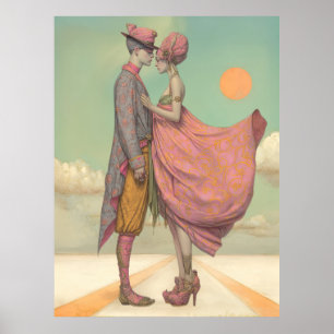 *~*  FD2 Retro Love Romantic Boho Couple  21 Poster