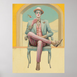 *~* FD2 Stylish Young Boho MAN  Cocktail 27 Poster