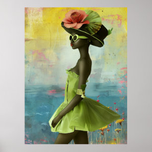 *~* FD2 Vibrant Tropical Black Goddesses 25 Poster