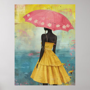 *~* FD2 Vibrant Tropical Black Goddesses Hat 7 Poster