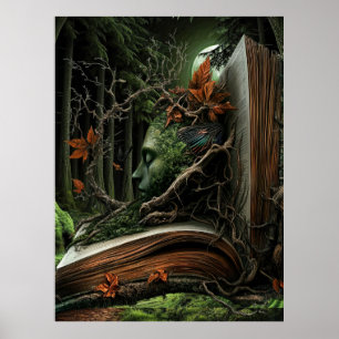 *~* FD3 33 WOMAN FACE Surreal Keeper Protector  Poster