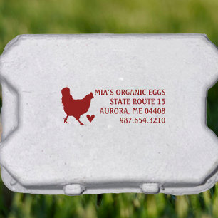 FDA compliant Producer Name & Address Egg Carton   Rubber Stamp