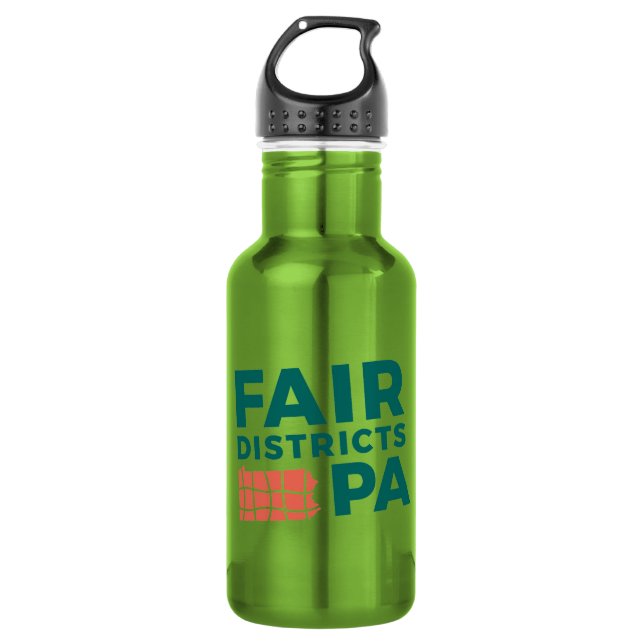 FDPA Lime Green Stainless Steel Water Bottle (Front)