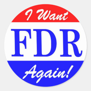 FDR - America's Greatest President Tribute Classic Round Sticker