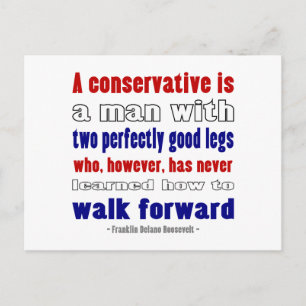 FDR Defines Conservatives Darker Postcard