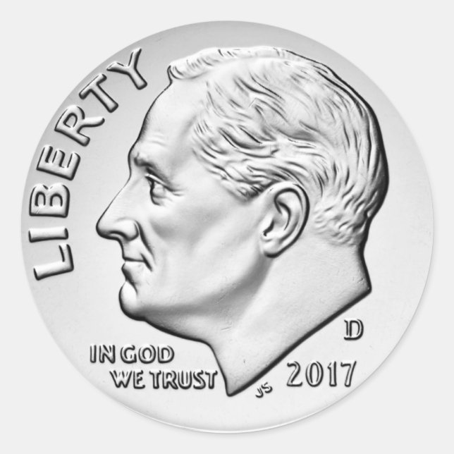 FDR Dime Classic Round Sticker (Front)