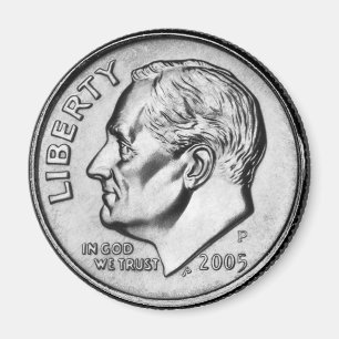 FDR Dime Coin magnet. Magnet