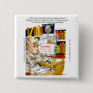 FDR Fireside Speech Funny Cartoon Gifts & Tees 15 Cm Square Badge