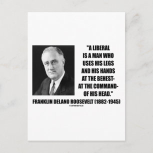 FDR Liberal Uses Legs Hands At The Behest Of Head Postcard