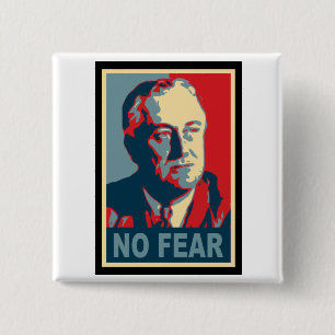 FDR No Fear 15 Cm Square Badge