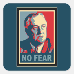 FDR No Fear Square Sticker