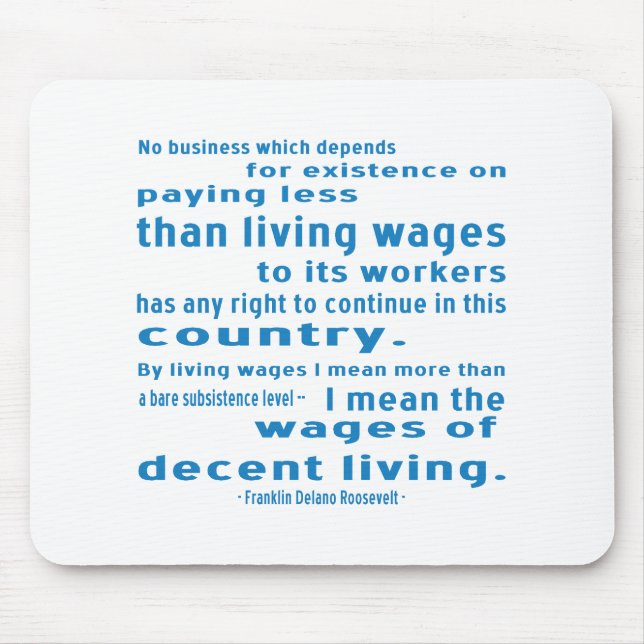 FDR on Wages Mouse Mat (Front)