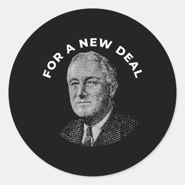 Fdr President Franklin Roosevelt New  Classic Round Sticker (Front)