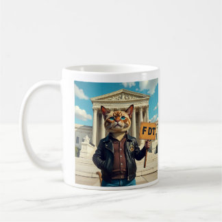 FDT Cat in Leather Jacket  Coffee Mug