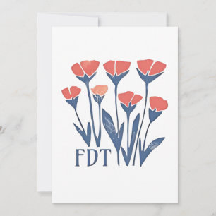 FDT Floral Wreath Subtle Feminine Boho Anti-Trump Holiday Card