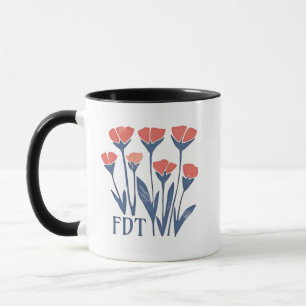 FDT Floral Wreath Subtle Feminine Boho Anti-Trump Mug