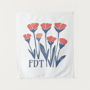 FDT Floral Wreath Subtle Feminine Boho Anti-Trump Tapestry