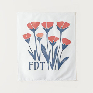 FDT Floral Wreath Subtle Feminine Boho Anti-Trump Tapestry