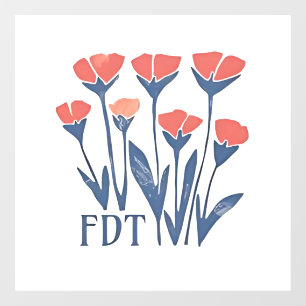 FDT Floral Wreath Subtle Feminine Boho Anti-Trump Window Cling