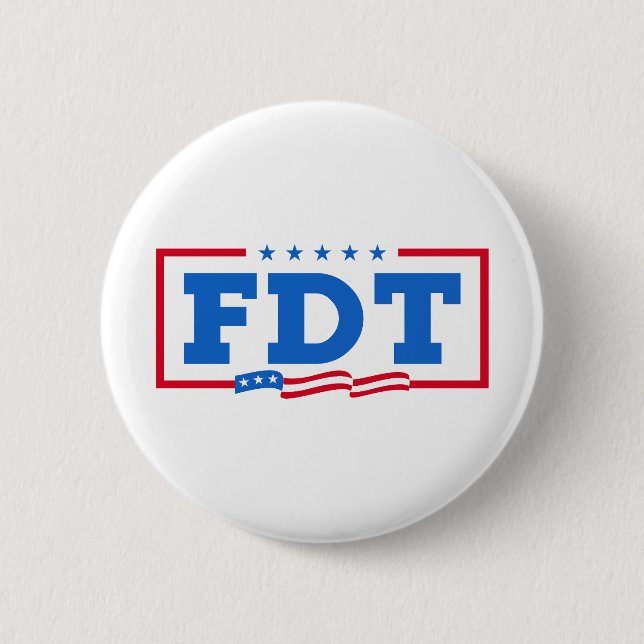 FDT Funny Anti-Trump No-Trump  6 Cm Round Badge (Front)