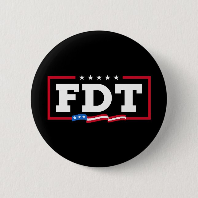 FDT Funny Anti-Trump No-Trump  6 Cm Round Badge (Front)
