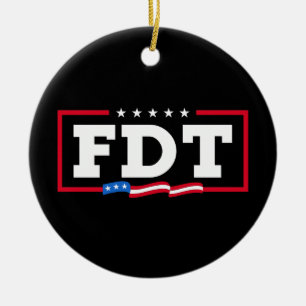 FDT Funny Anti-Trump No-Trump Ceramic Tree Decoration