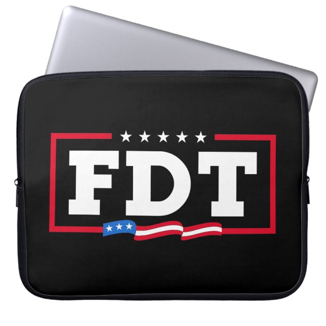 FDT Funny Anti-Trump No-Trump  Laptop Sleeve (Front)