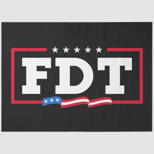 FDT Funny Anti-Trump No-Trump  Tissue Paper (Front)