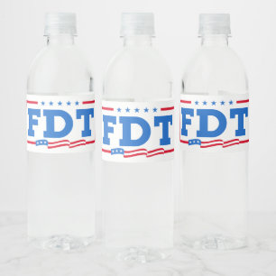FDT Funny Anti-Trump No-Trump  Water Bottle Label