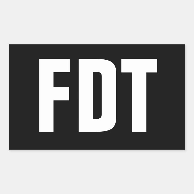 FDT RECTANGULAR STICKER (Front)
