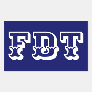 FDT RECTANGULAR STICKER