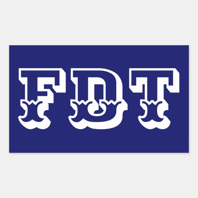 FDT RECTANGULAR STICKER (Front)