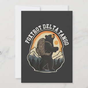 FDT Resist Bear Foxtrot Delta Tango Invitation