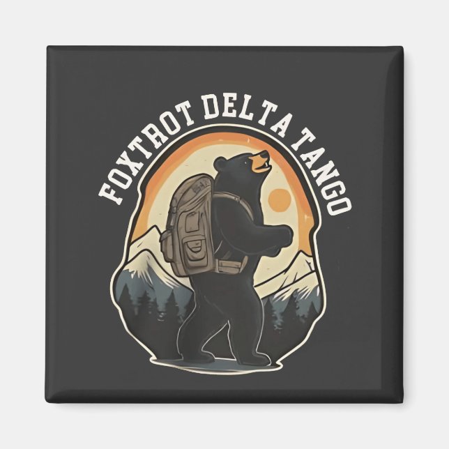 FDT Resist Bear Foxtrot Delta Tango Magnet (Front)