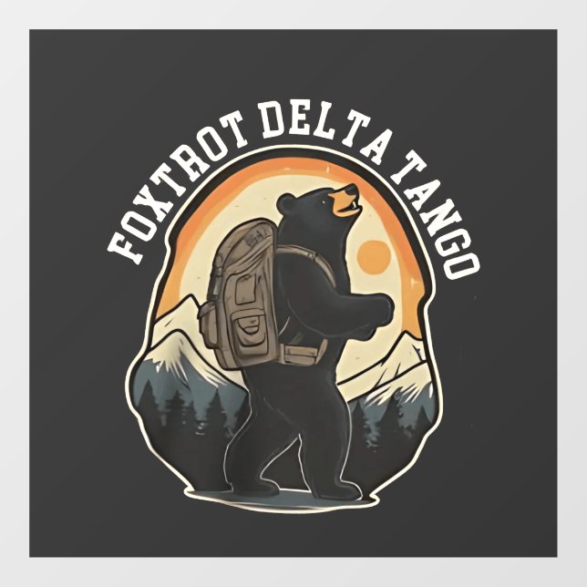 FDT Resist Bear Foxtrot Delta Tango Window Cling (Sheet)
