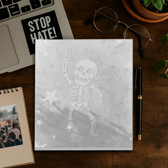 FDT Trump Funny Anti Trump Skeleton Notepad (Creator Uploaded)
