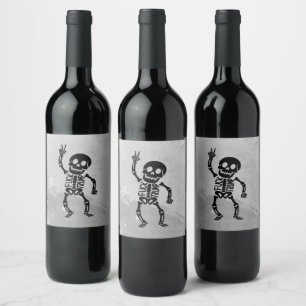 FDT Trump Funny Anti Trump Skeleton Wine Label