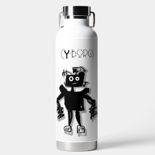 Fe-et CY=borgs Robot Thermal Tumbler Water Bottle