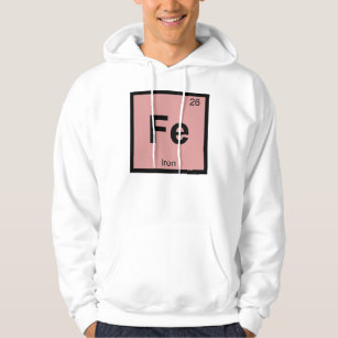 Fe - Iron Chemistry Periodic Table Symbol Element Hoodie