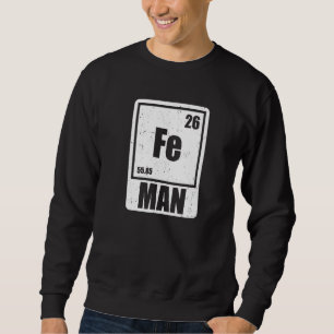Fe Iron Science Elements Chemist Scientist Premium Sweatshirt