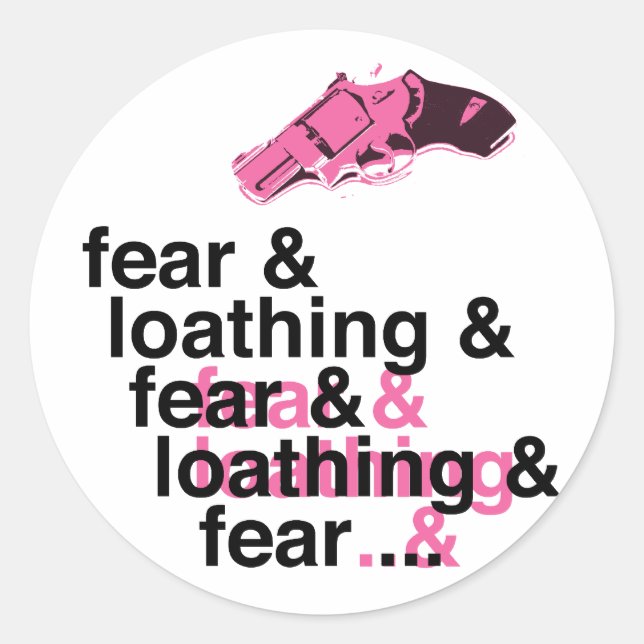 Fear and Loathing Classic Round Sticker (Front)