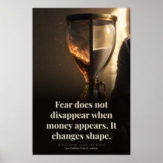 Fear Changes Shape Book Quote Art Poster