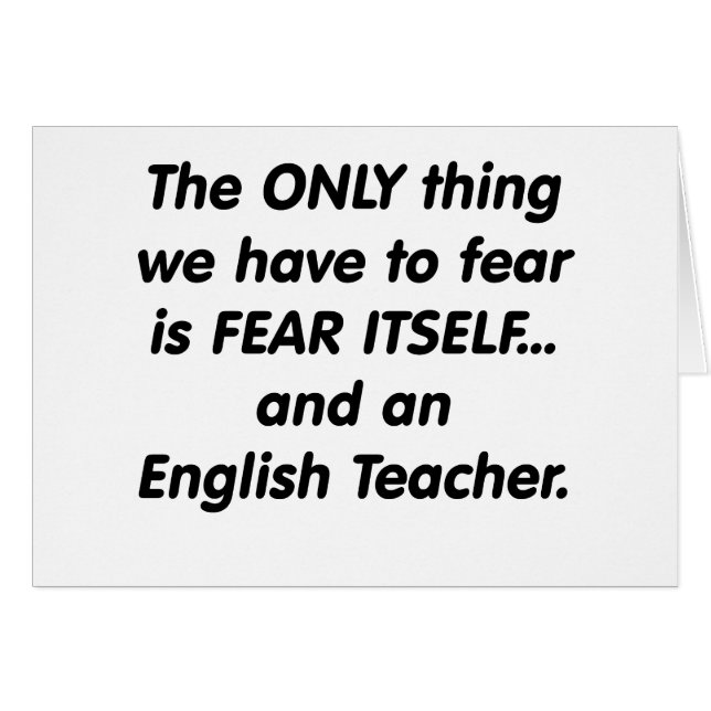 Fear English Teacher (Front Horizontal)