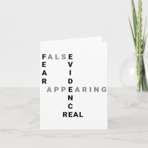Fear False Evidence Appearing Real Motivational  Card