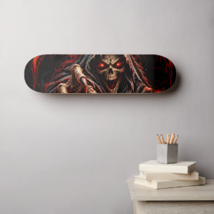 Fear Has A Face Grim Reaper Halloween Skateboard