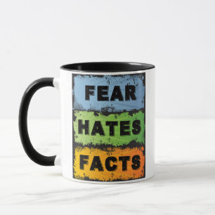 Fear Hates Facts 12 Step Recovery Slogan Mug