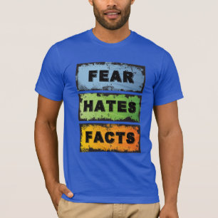 Fear Hates Facts Funny 12 Step Recovery T-Shirt