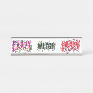 Fear Her x 3 Desk Name Plate