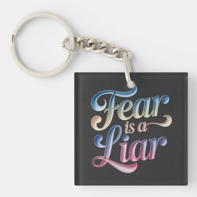 Fear is a liar Christian reminder keychain (Front)